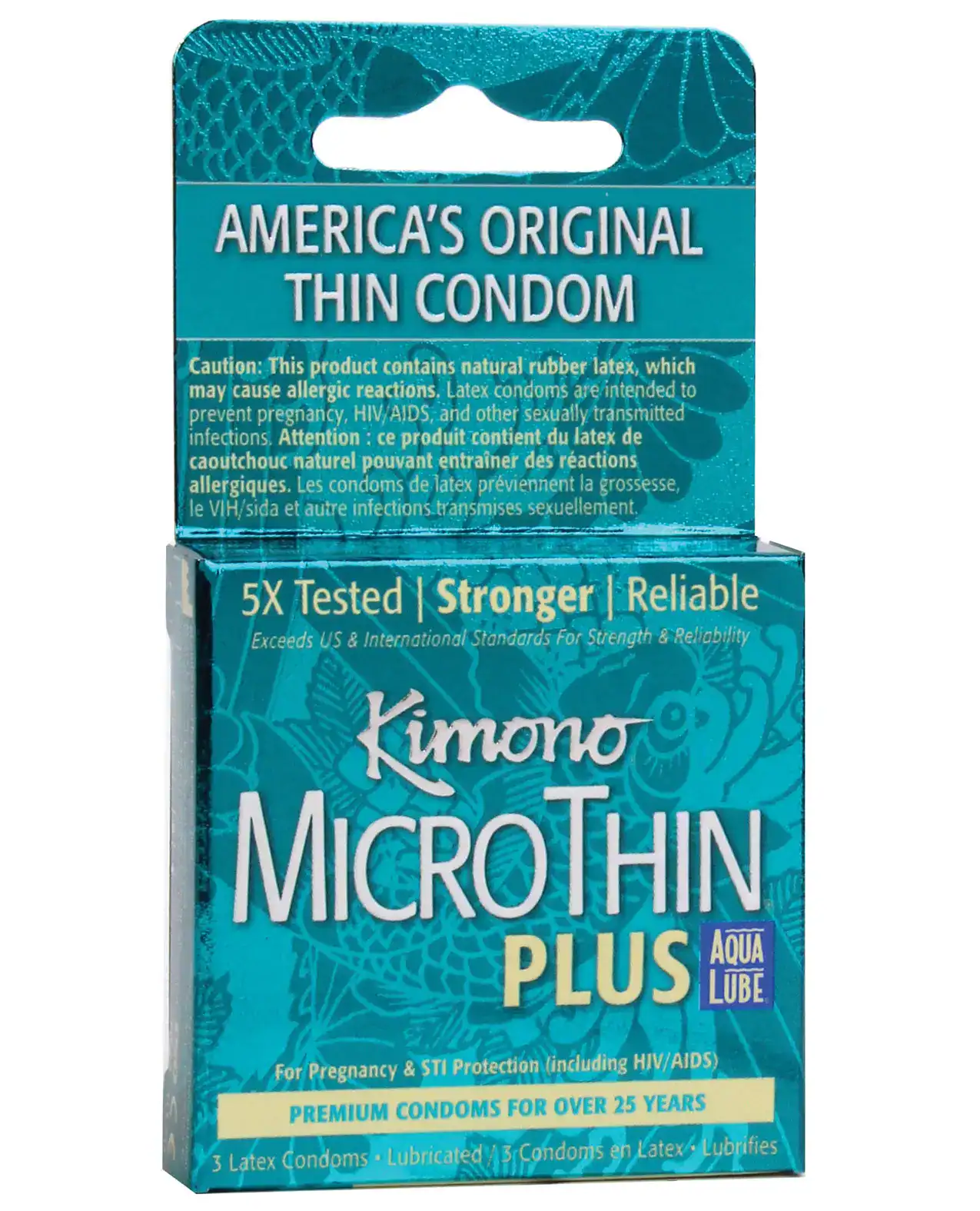 Kimono Micro Thin Aqua Lube Condom - Box of 3 - Image 2