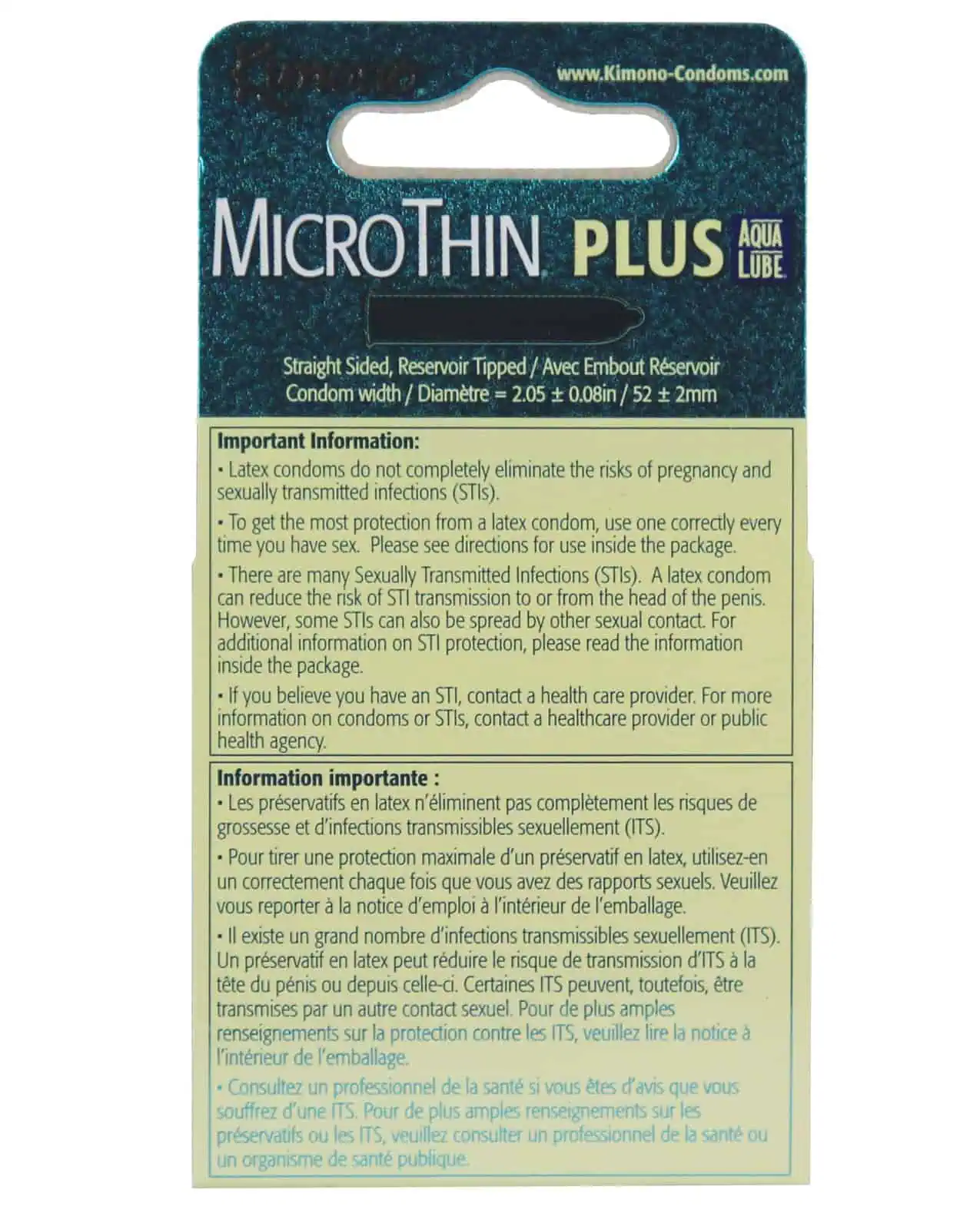 Kimono Micro Thin Aqua Lube Condom - Box of 3 - Image 3