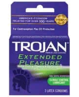 Trojan Extended Pleasure Condom - Box of 3 - Image 1