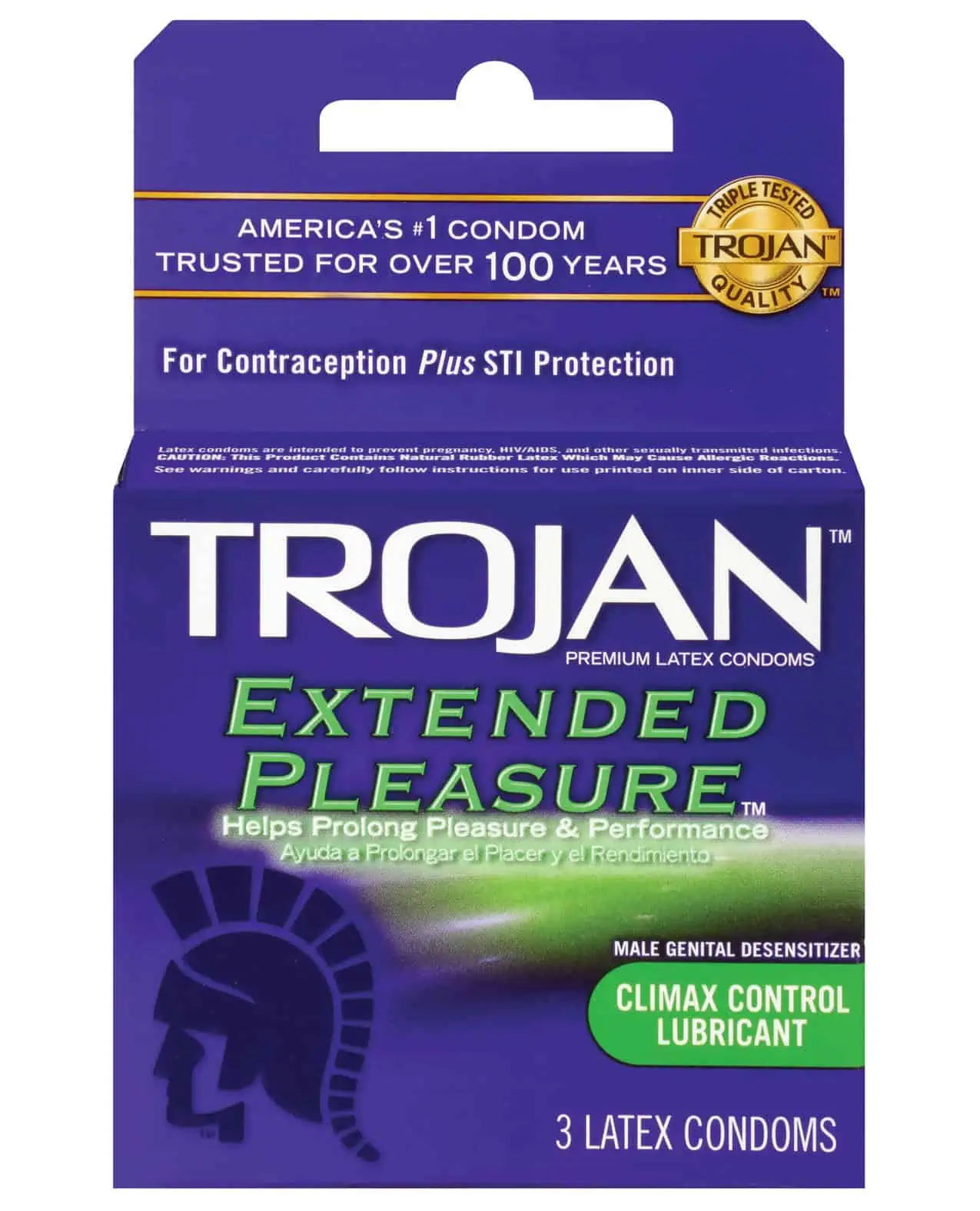 Trojan Extended Pleasure Condom - Box of 3 - Featured Image