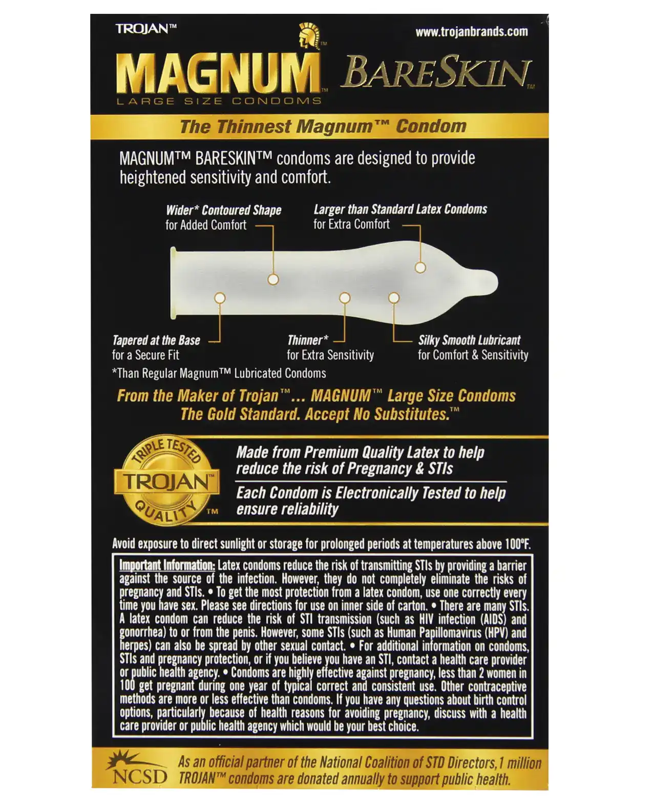 Trojan Magnum Bareskin Condoms - Box of 10 - Image 2