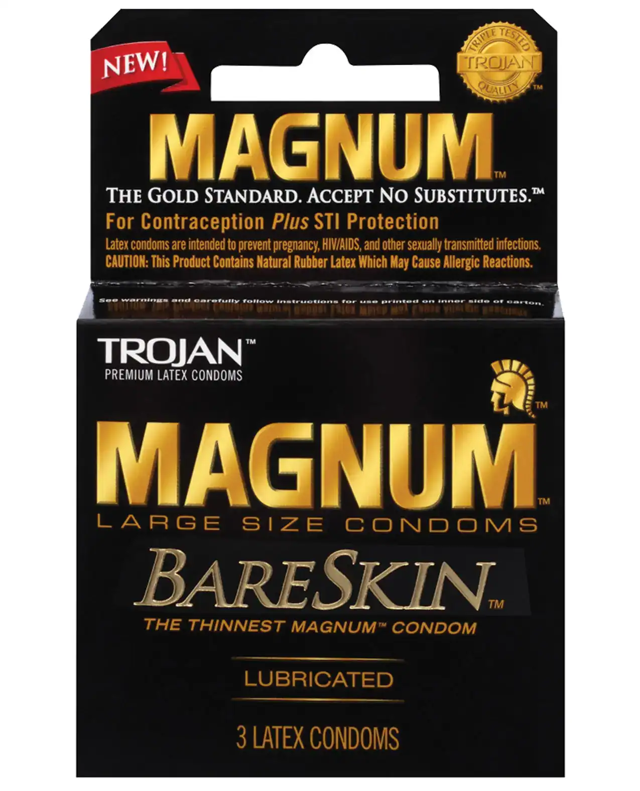 Trojan Magnum Bareskin Condoms - Pack of 3 - Image 2