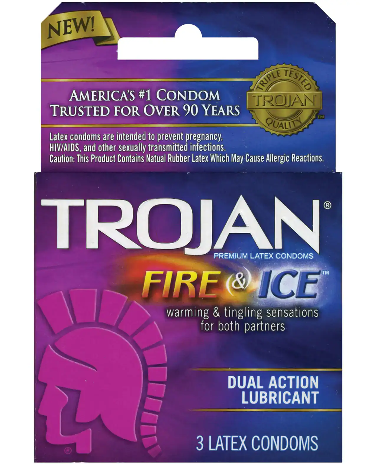 Trojan Fire & Ice Condoms - Box of 3 - Image 2