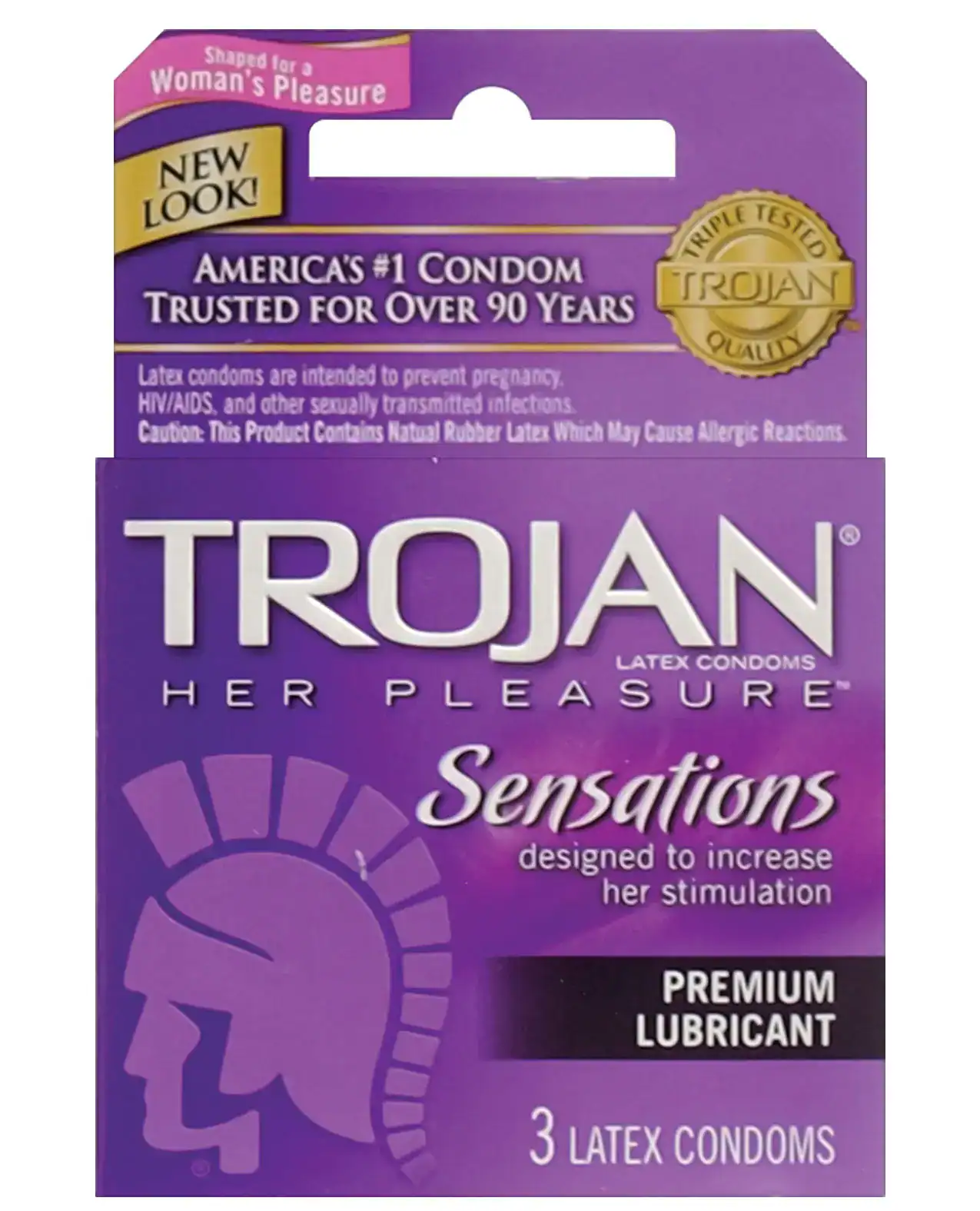 Trojan Her Pleasure Condoms - Box of 3 - Image 2