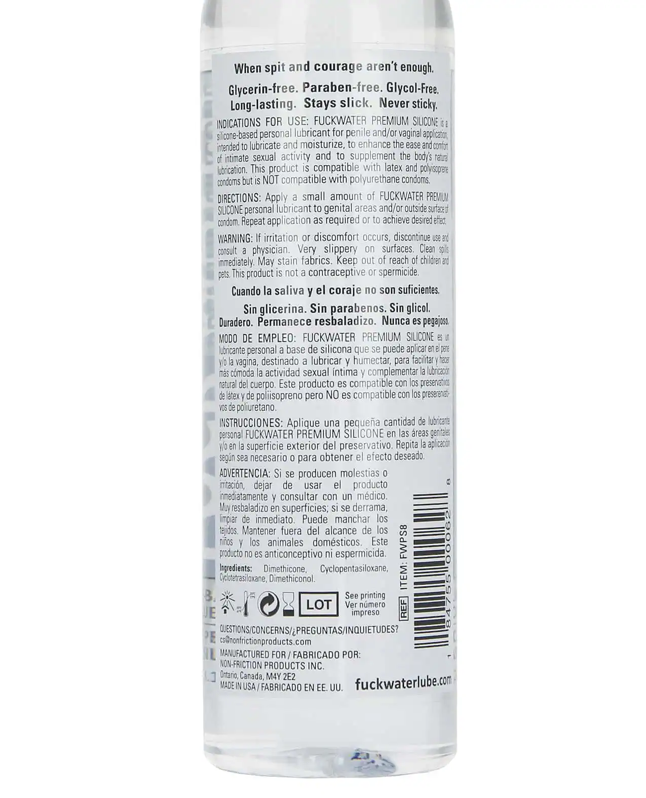 Fuck Water Clear H2O - 8 oz Bottle - Image 3