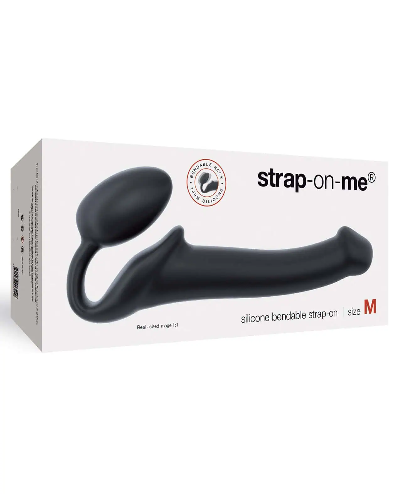 Strap On Me Silicone Bendable Strapless Strap On Medium - Black - Featured Image