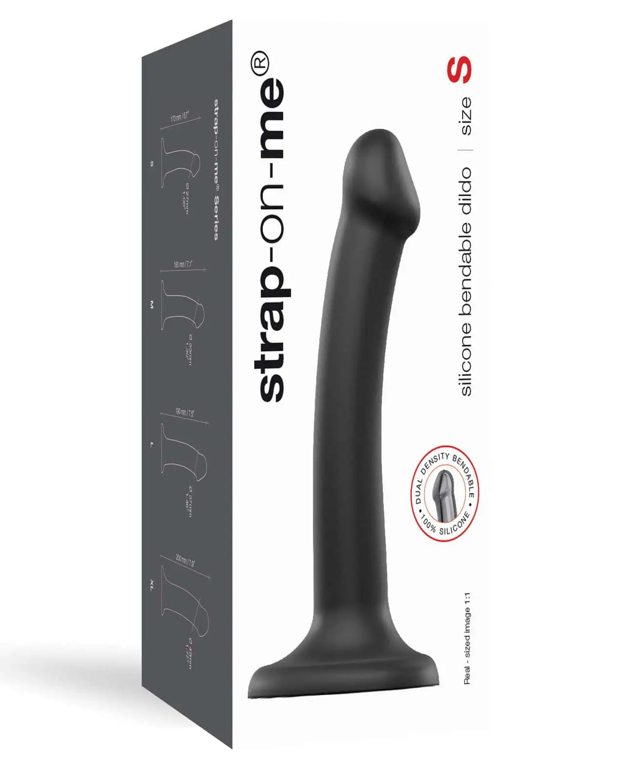 Strap On Me Silicone Bendable Dildo Small - Black - Featured Image