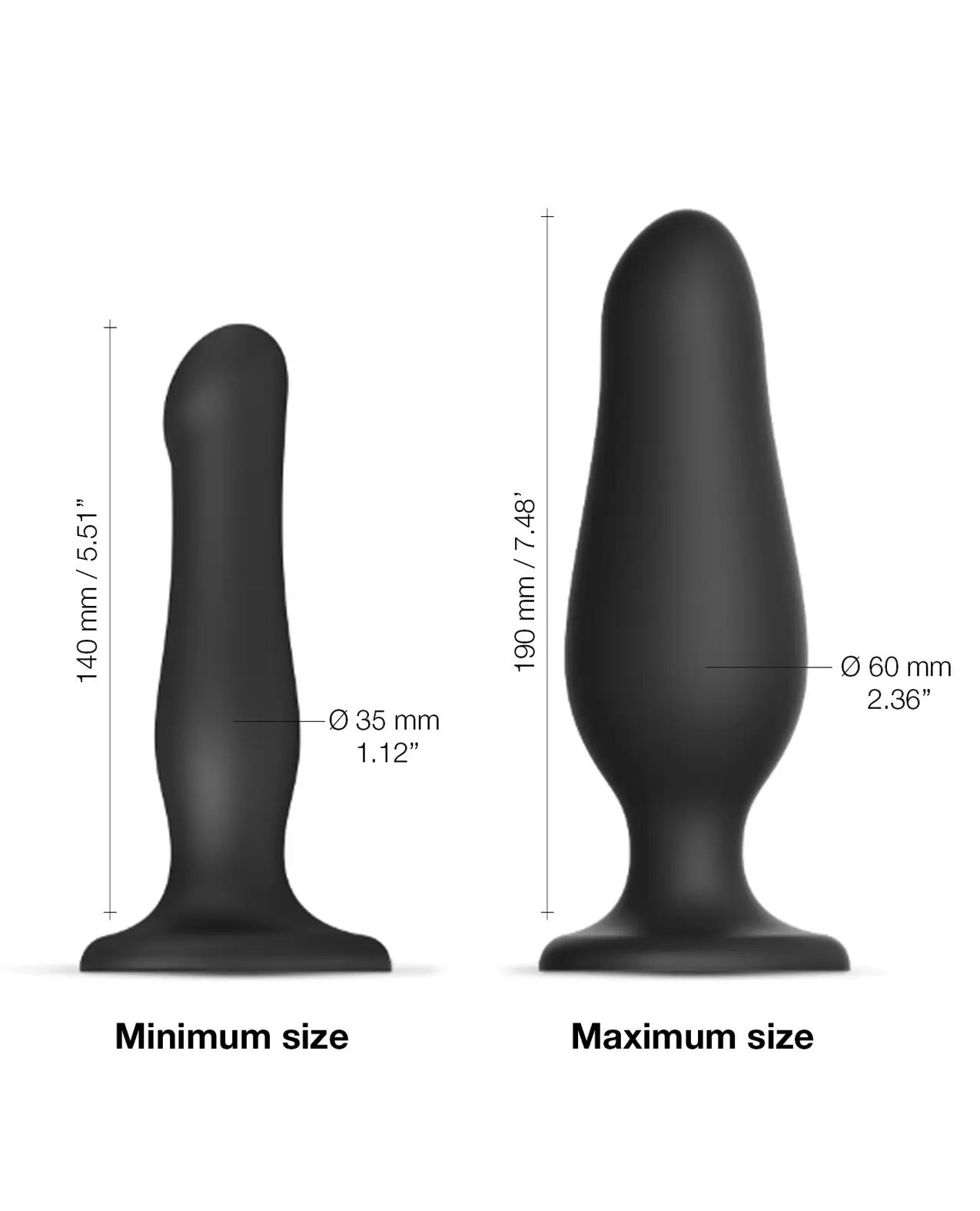 Strap On Me Inflatable Dildo Plug - Black - Image 3