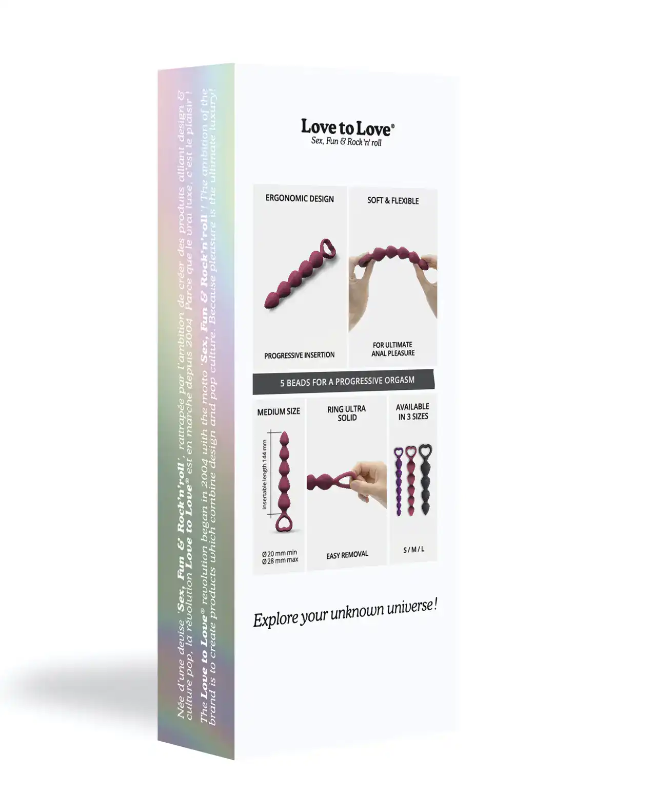 Love to Love Bing Bang Anal Beads - Prune Medium - Image 2