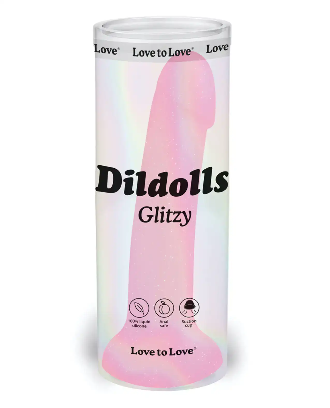 Dildolls Glitzy Silicone Dildo - Pink - Image 3