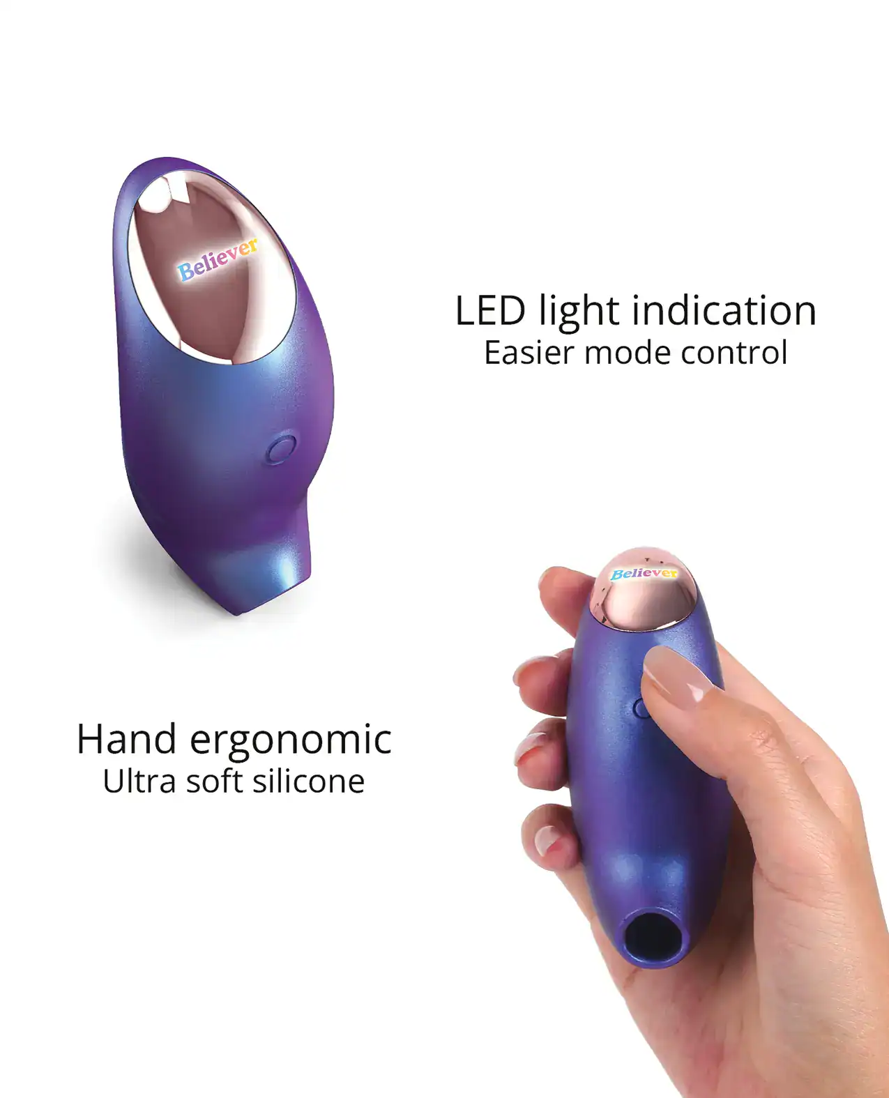 Love to Love Believer Mini Tongue Flicker - Iridescent Night - Image 3