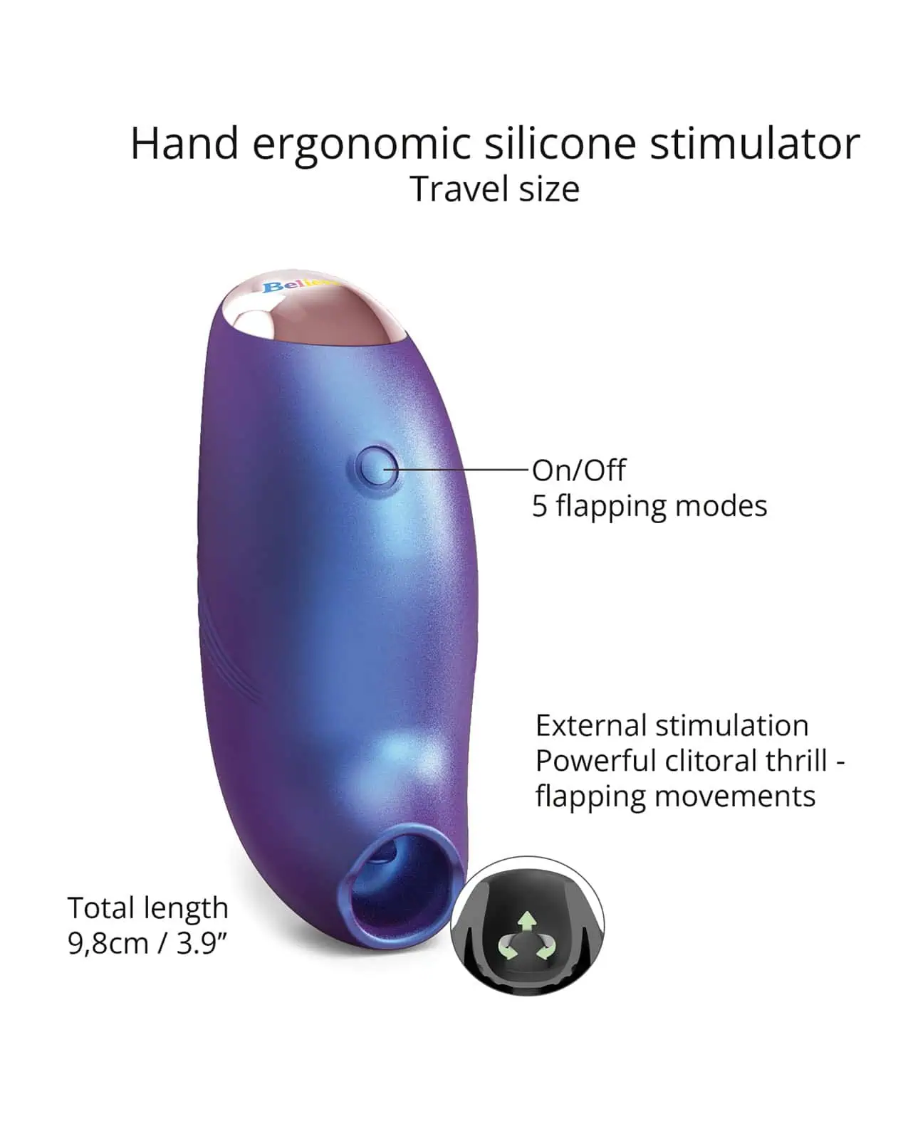 Love to Love Believer Mini Tongue Flicker - Iridescent Night - Image 4