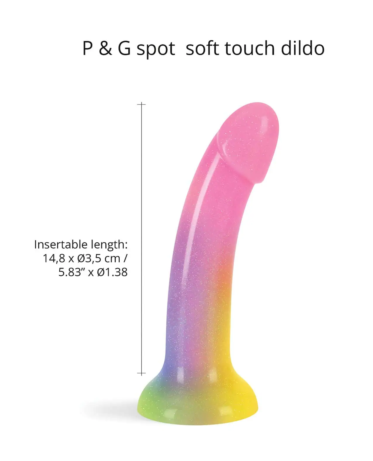 Love to Love Silicone Dildolls Stargazer - Gradiant Rainbow w/Glitter - Image 3