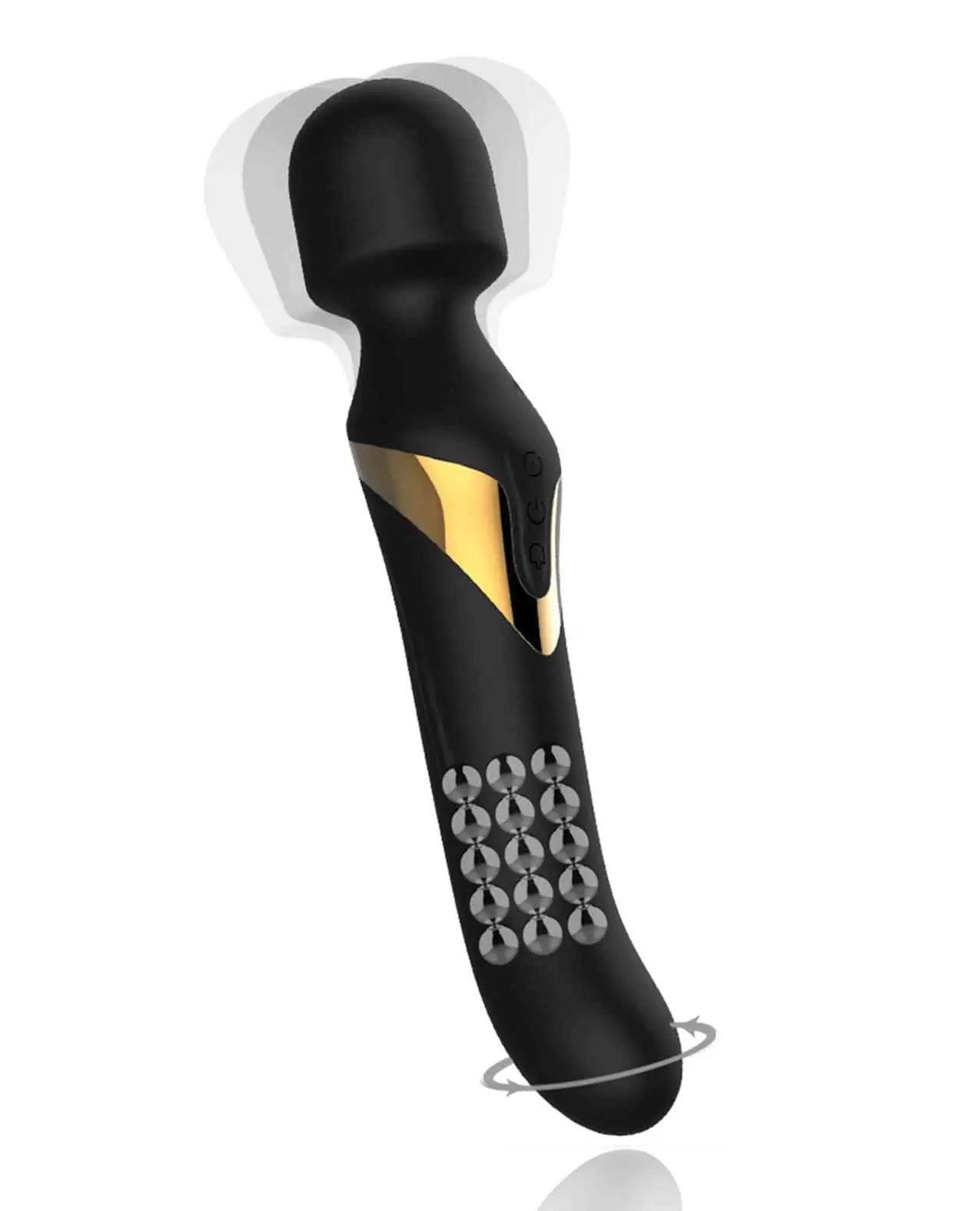 Dorcel Dual Orgasms Wand Vibrator - Black/Gold - Image 4