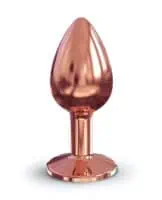 Dorcel Aluminium Bejeweled Diamond Plug - Rose Gold Small - Image 2