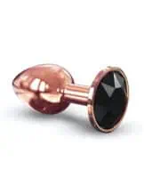 Dorcel Aluminium Bejeweled Diamond Plug - Rose Gold Small - Image 3