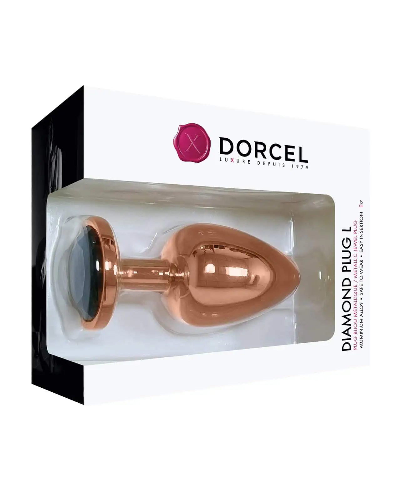 Dorcel Aluminium Bejeweled Diamond Plug - Rose Gold Large - Featured Image