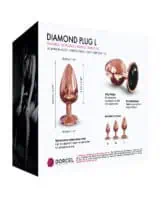 Dorcel Aluminium Bejeweled Diamond Plug - Rose Gold Large - Image 2