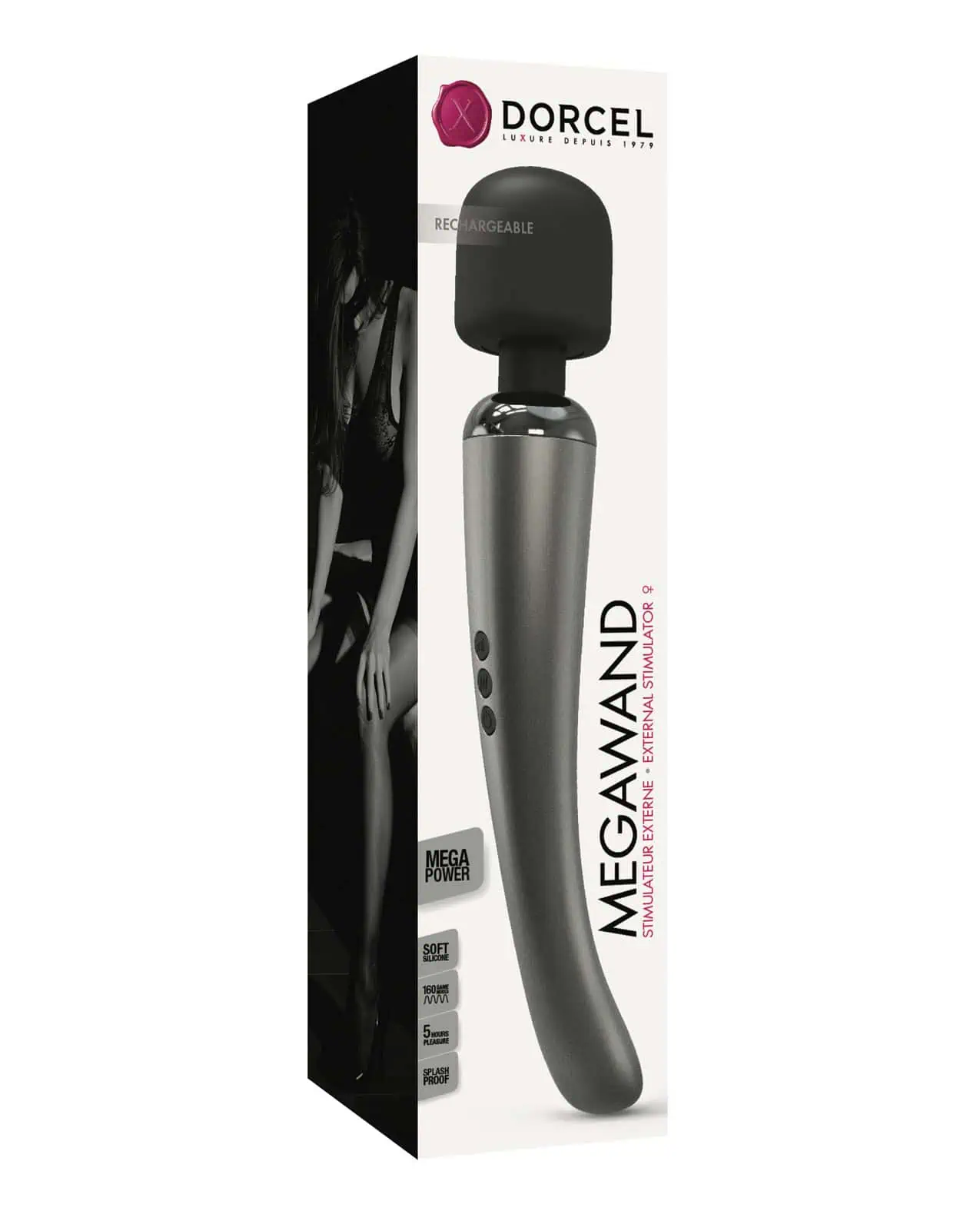 Dorcel Megawand Rechargeable Wand - Chrome Silver - Featured Image
