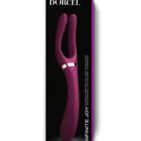 Dorcel Infinite Joy Bendable Forked Vibrator - Plum - Image 1