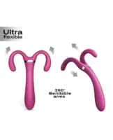 Dorcel Infinite Joy Bendable Forked Vibrator - Plum - Image 2
