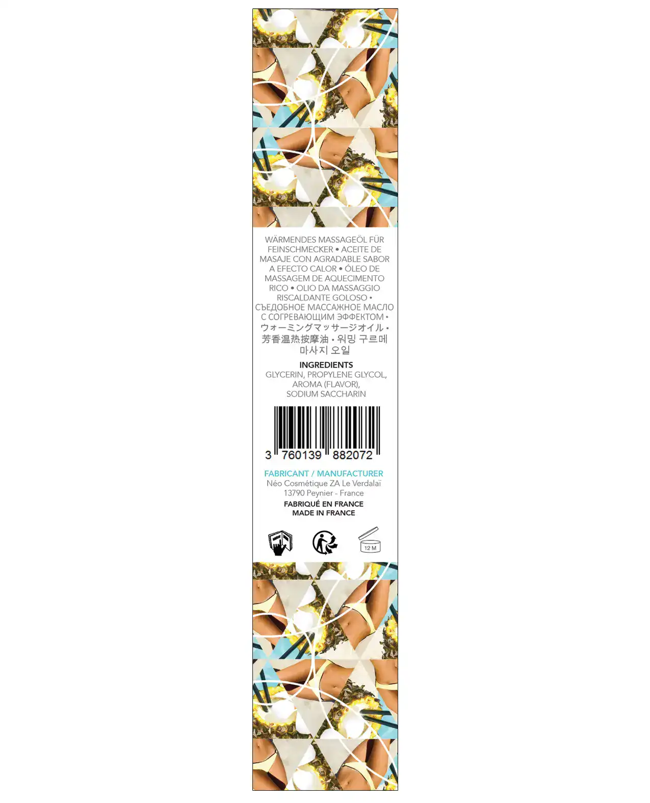 EXSENS of Paris Warming Massage Oil - Pina Colada - Image 2
