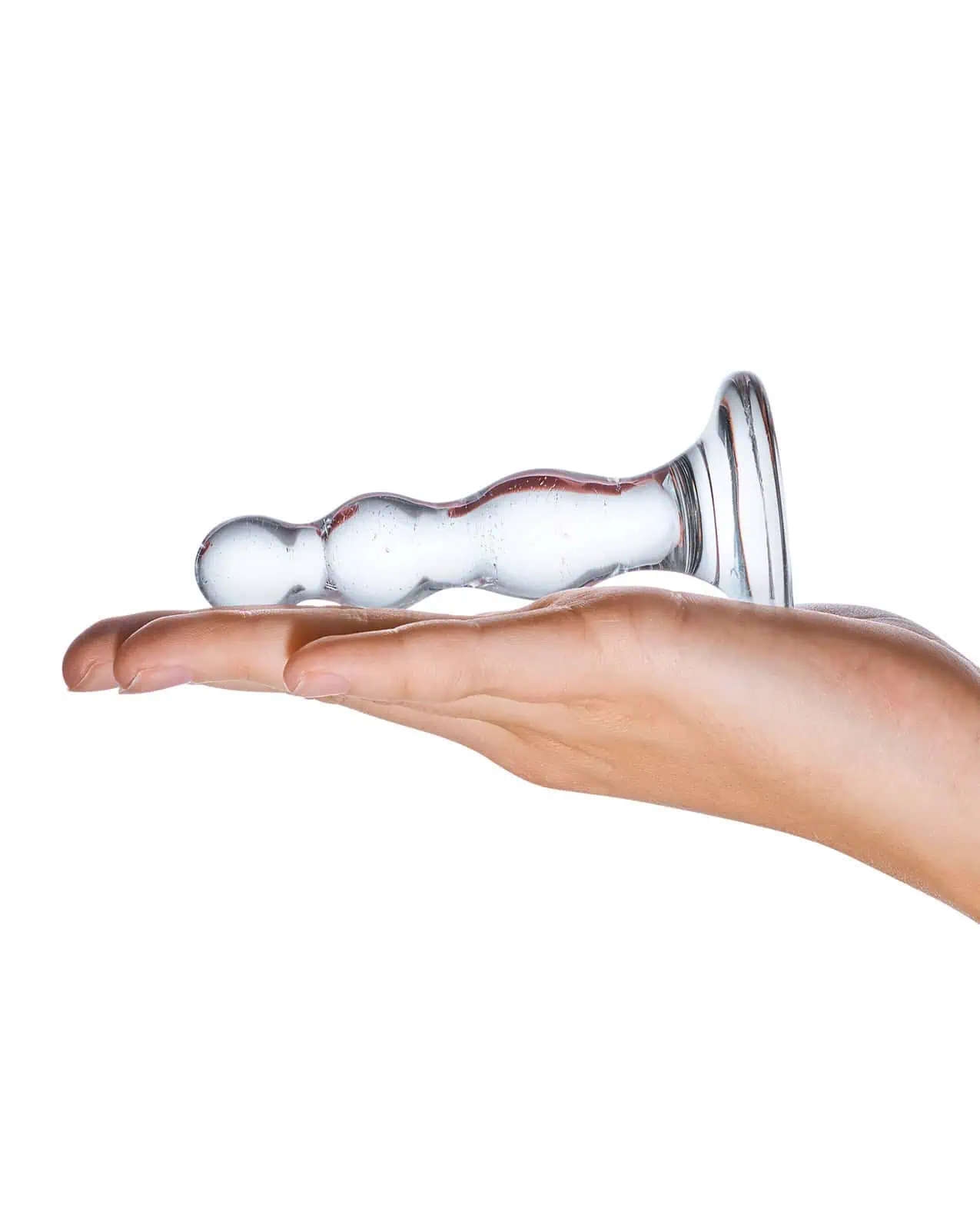 Glas Triple Play Beaded Butt Plug - Clear - Image 6