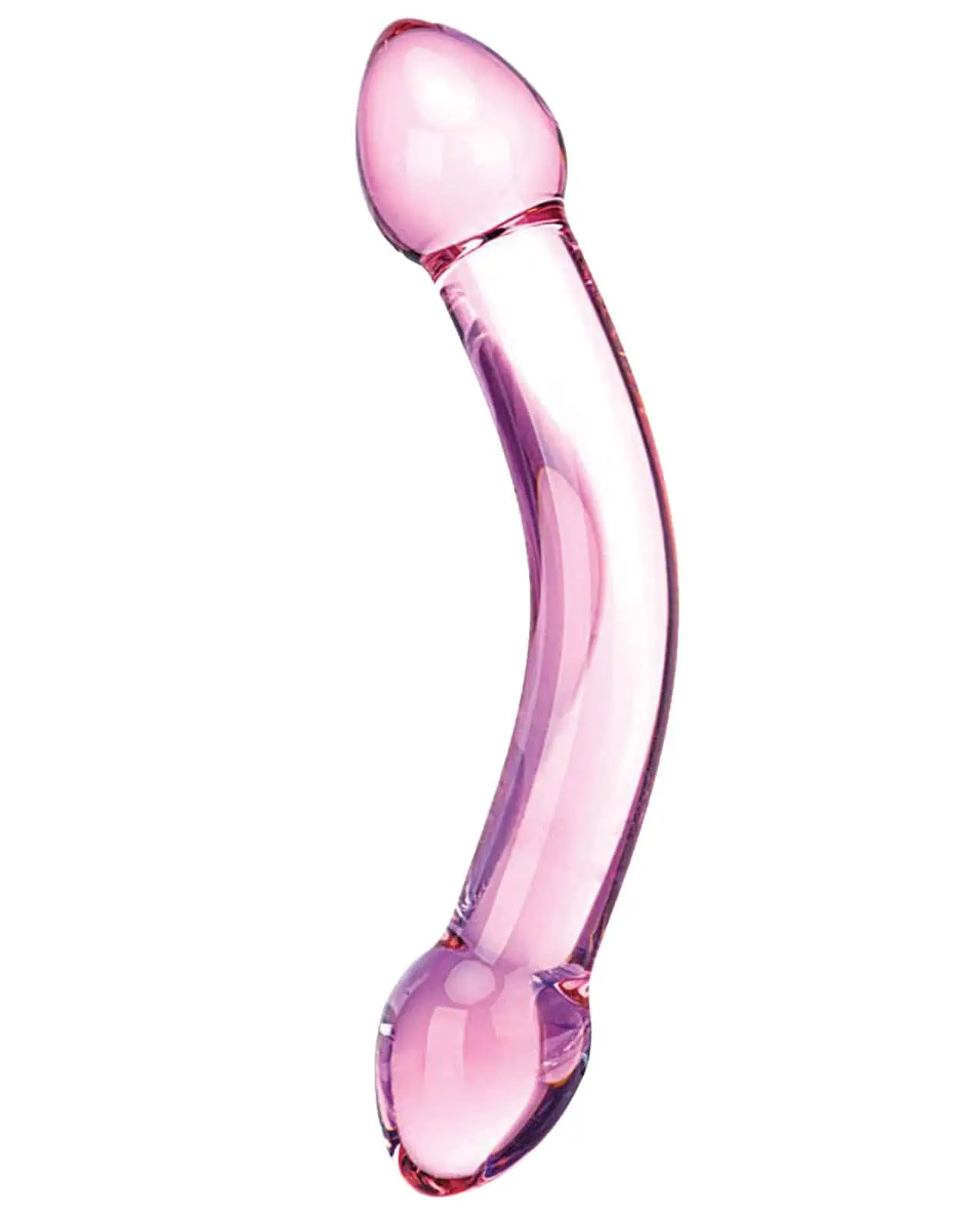 Glas Double Trouble Glass Dildo - Purple - Image 4