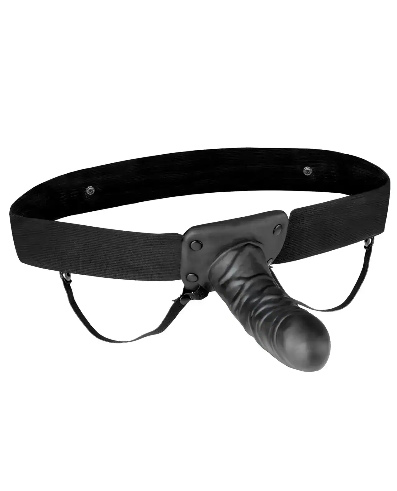 Lux Fetish Unisex Vibrating Hollow Strap On Dildo - Image 2