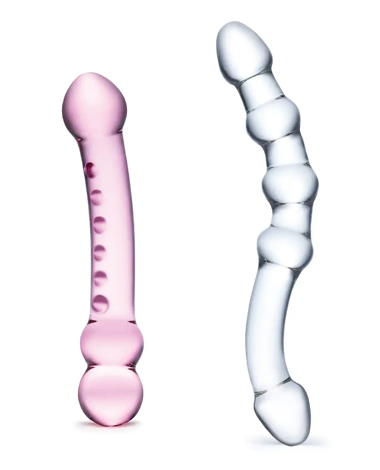 Glas 2 Pc Double Pleasure Glass Dildo Set - Image 2