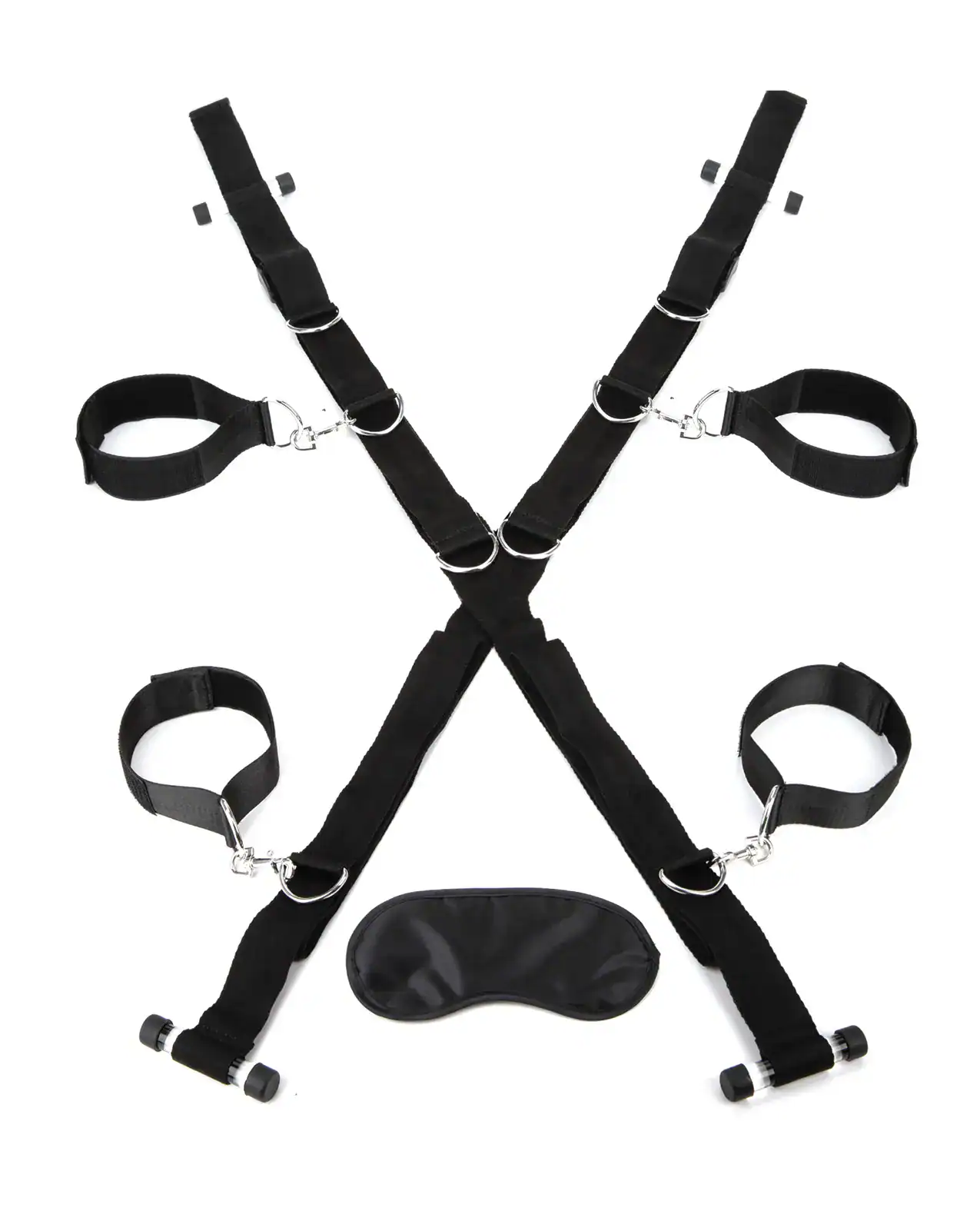 Lux Fetish Over the Door Cross w/4 Universal Soft Restraint Cuffs - Image 2