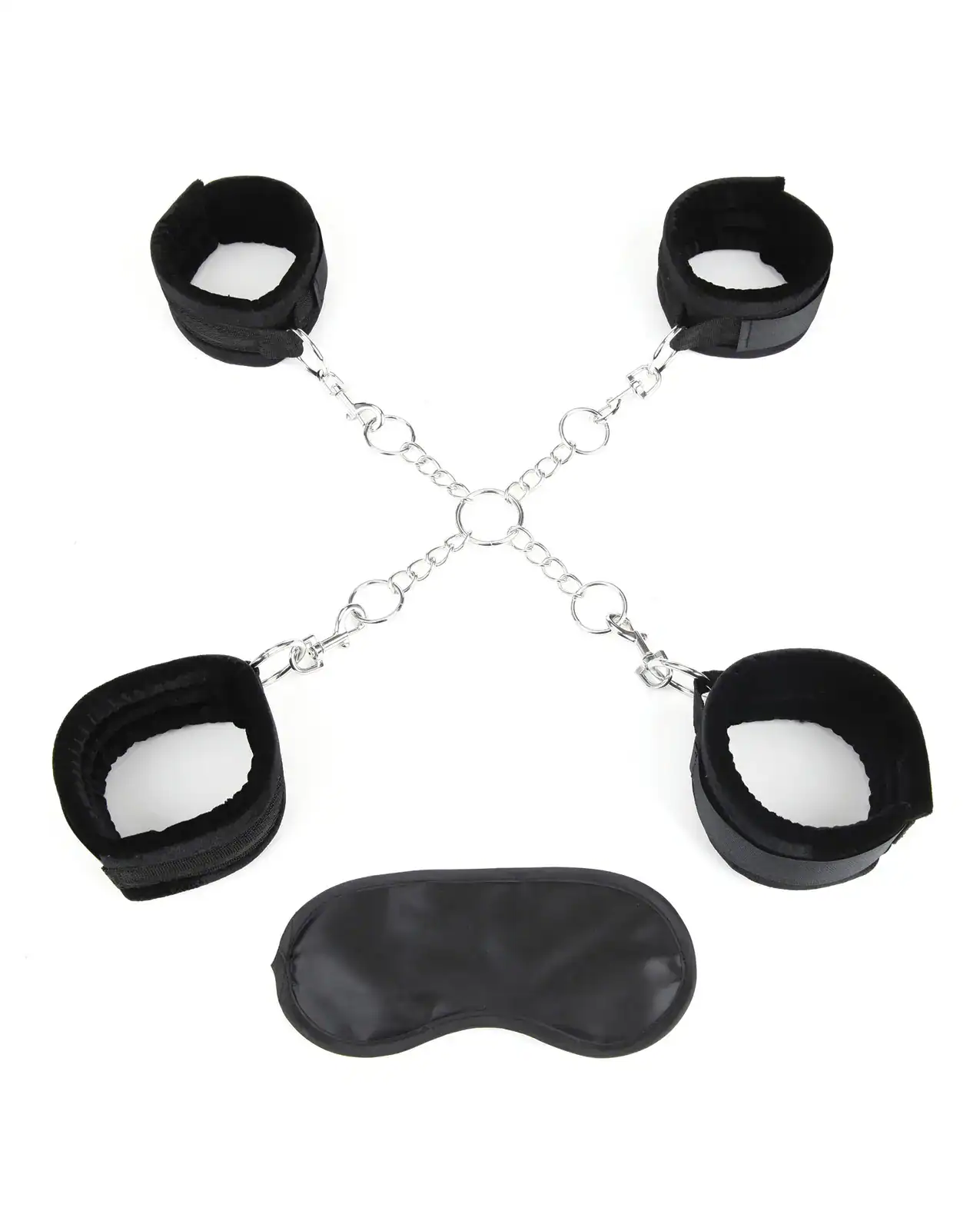 Lux Fetish Deluxe Chain Hogtie w/4 Universal Soft Restraint Cuffs - Image 2