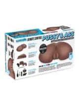 LuvDollz Vibrating Masturbator With Remote Control - Butt - Mocha - Image 4