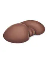 LuvDollz Vibrating Masturbator With Remote Control - Butt - Mocha - Image 5