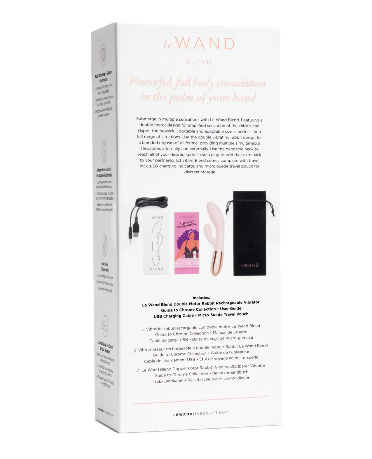 Le Wand BLEND Double Motor Rabbit Rechargeable Vibrator - Rose Gold - Image 2