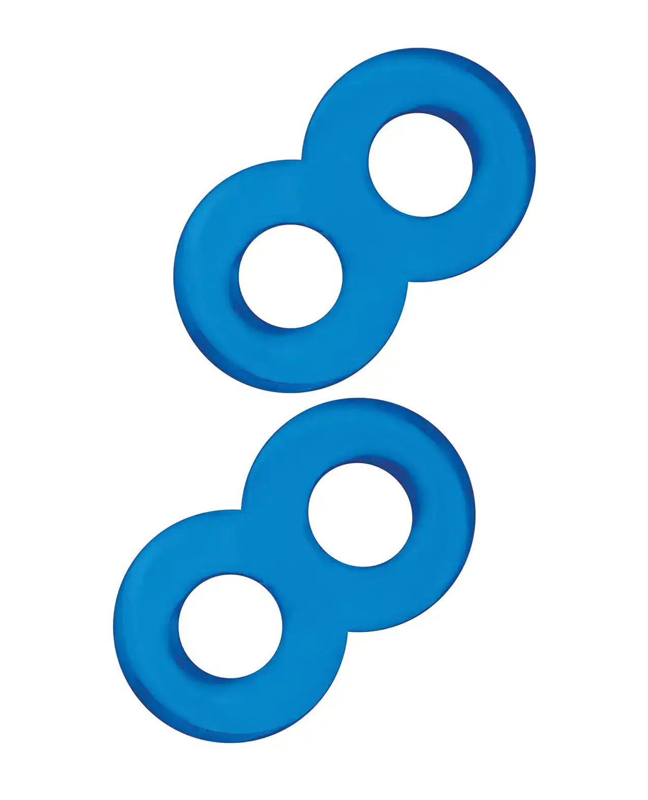 Blue Line C & B Dual Cock & Ball Stamina Enhancement Ring - Jelly Blue Pack of 2 - Image 2