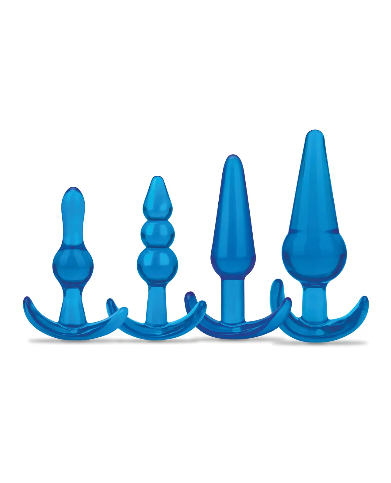 Blue Line C & B 4 pc Anal Training Set - Jelly Blue - Image 2