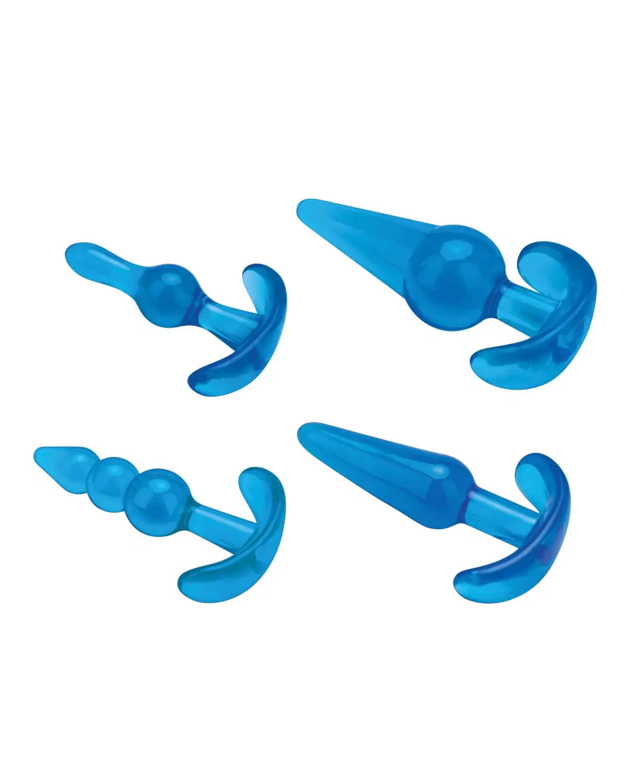 Blue Line C & B 4 pc Anal Training Set - Jelly Blue - Image 3