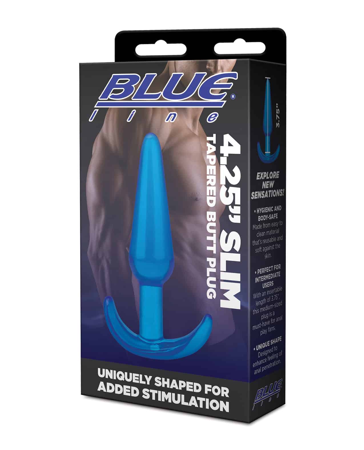 Buy Blue Line C & B 4.25" Slim Tapered Butt Plug - Jelly Blue | Jack and  Jill Adult