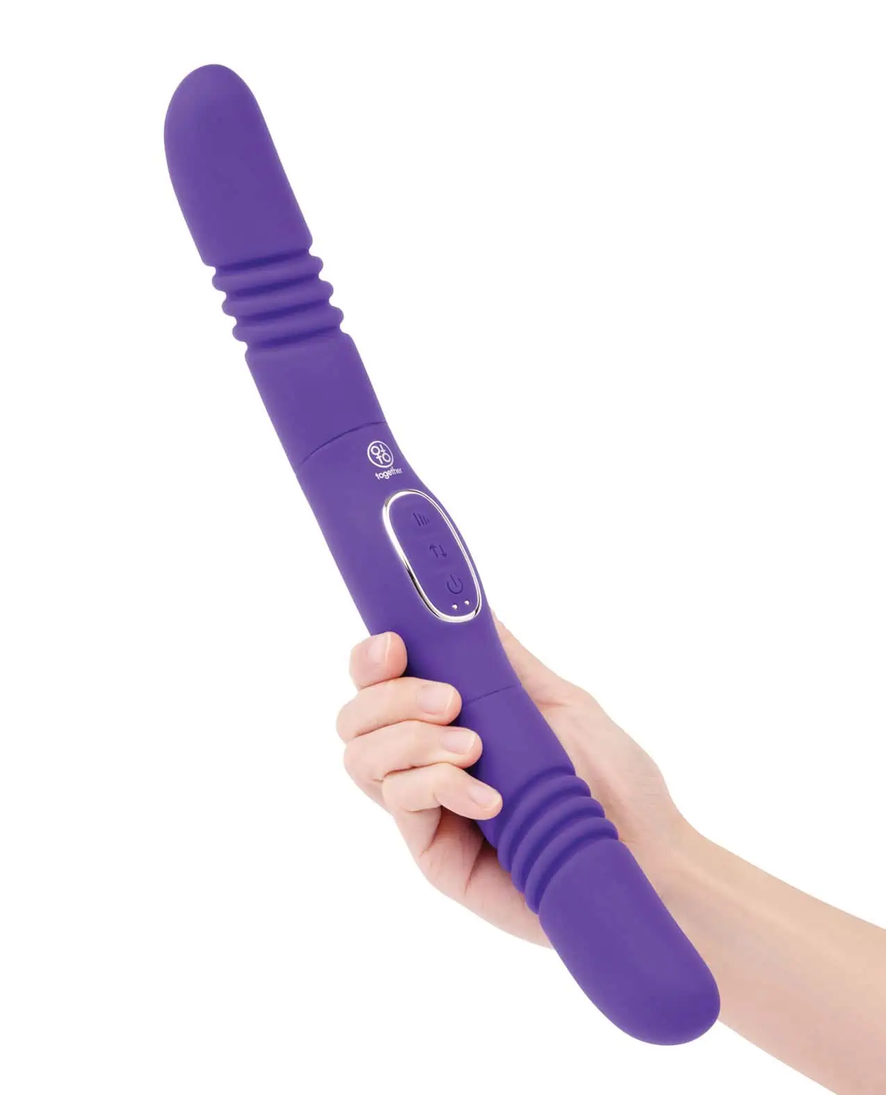Together Double Delight Double-Ended Vibrating & Thrusting Vibrator - Image 4