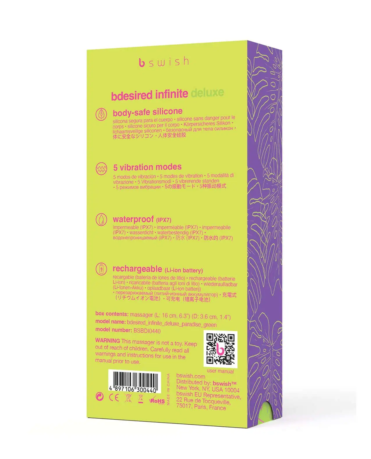 Bdesired Infinite Deluxe Paradise Vibrator - Green - Image 4