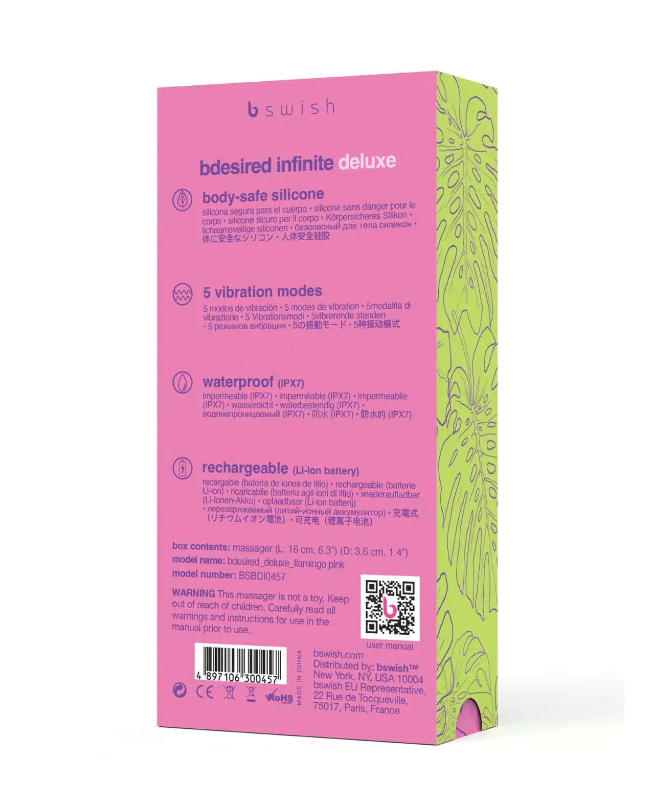 Bdesired Infinite Deluxe Flamingo Vibrator - Pink - Image 4