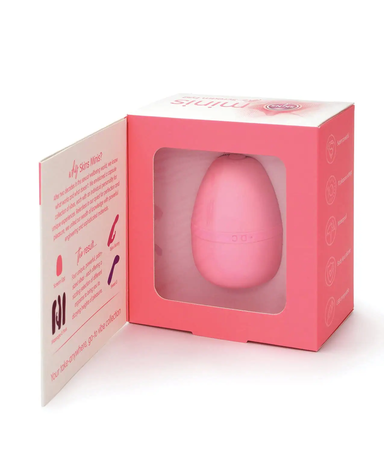 Skins Mini`s The Scream Silicone Egg - White/Pink - Image 5