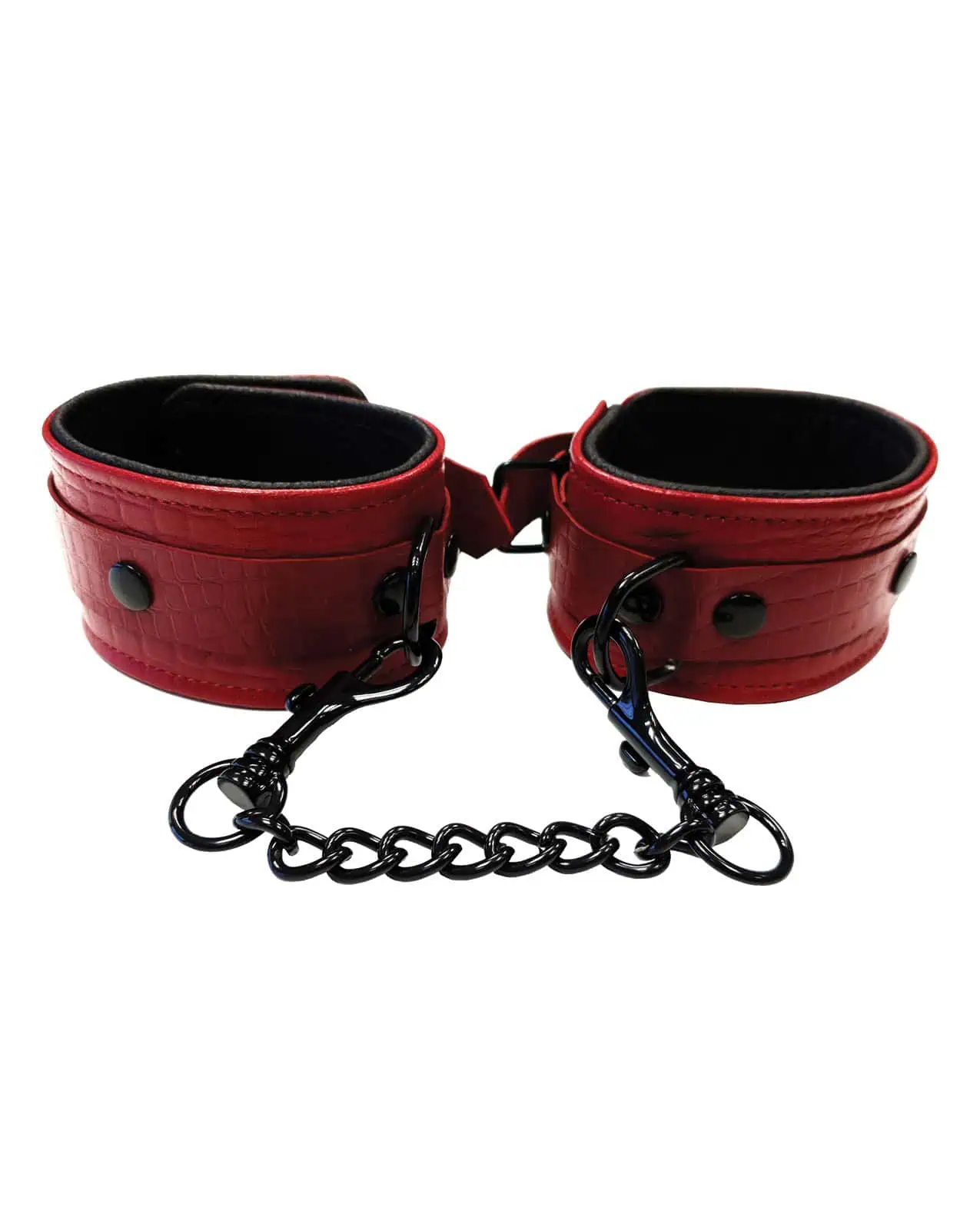 Rouge Leather Wrist Cuffs - Burgundy - Image 3