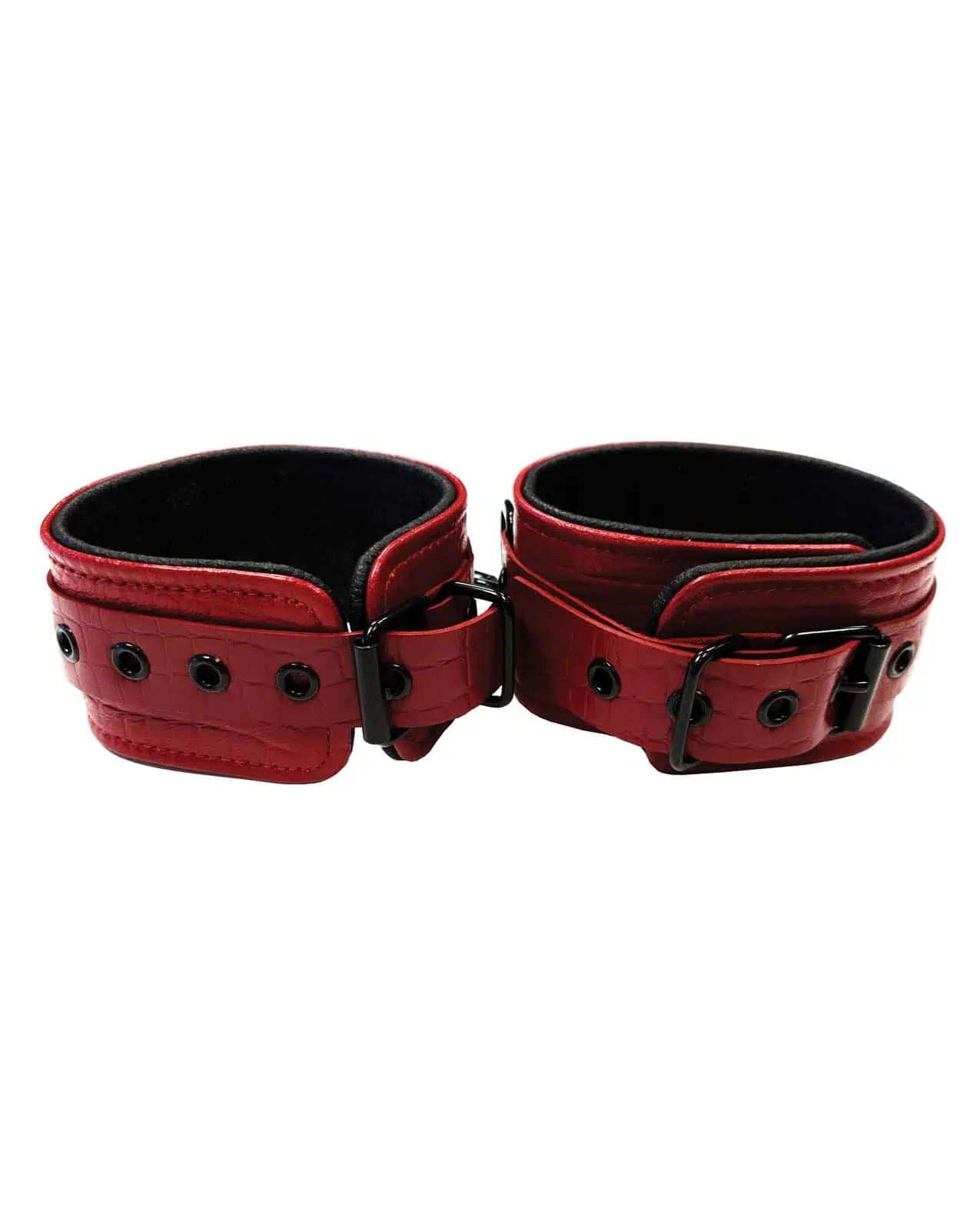 Rouge Leather Wrist Cuffs - Burgundy - Image 4