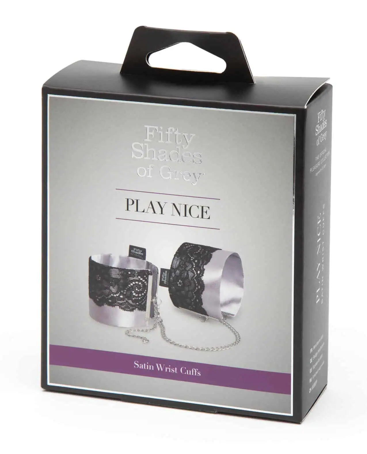 Fifty Shades of Grey Play Nice Satin & Lace Wrist Cuffs - Featured Image
