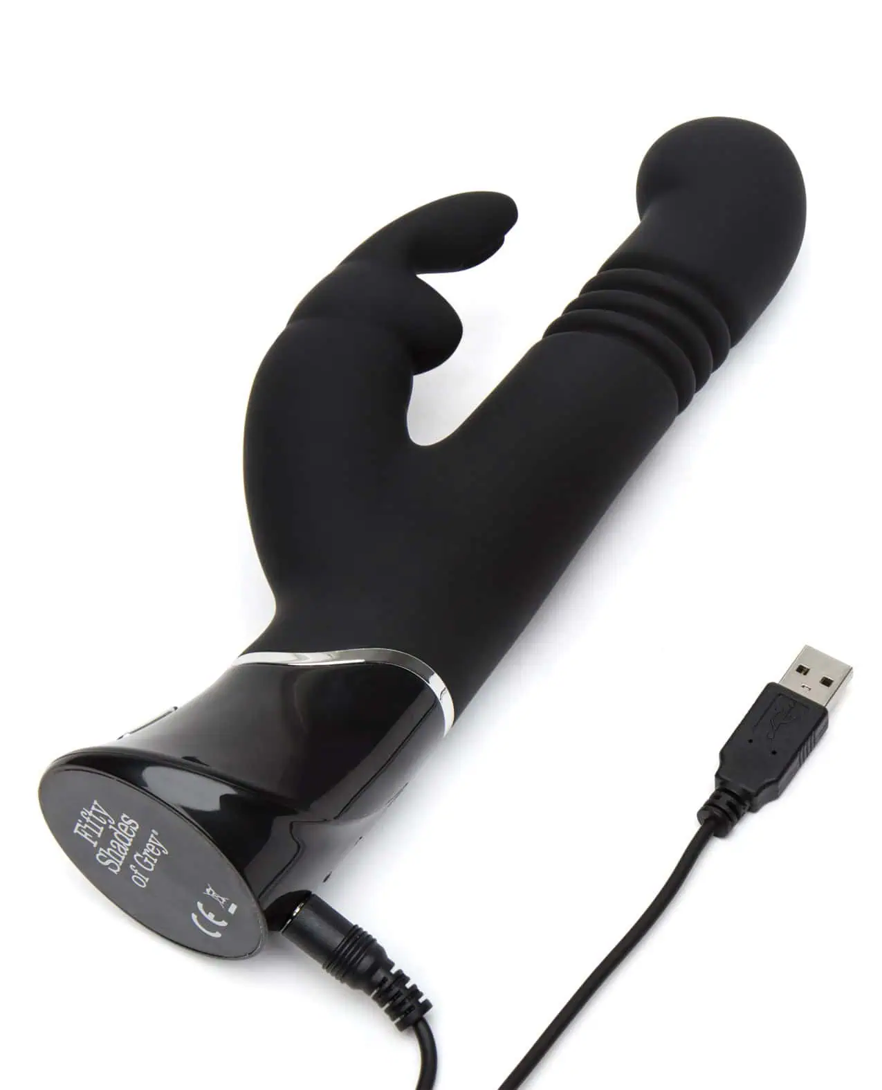 Fifty Shades of Grey Greedy Girl Rechargeable Thrusting G Spot Rabbit Vibrator - Black - Image 6