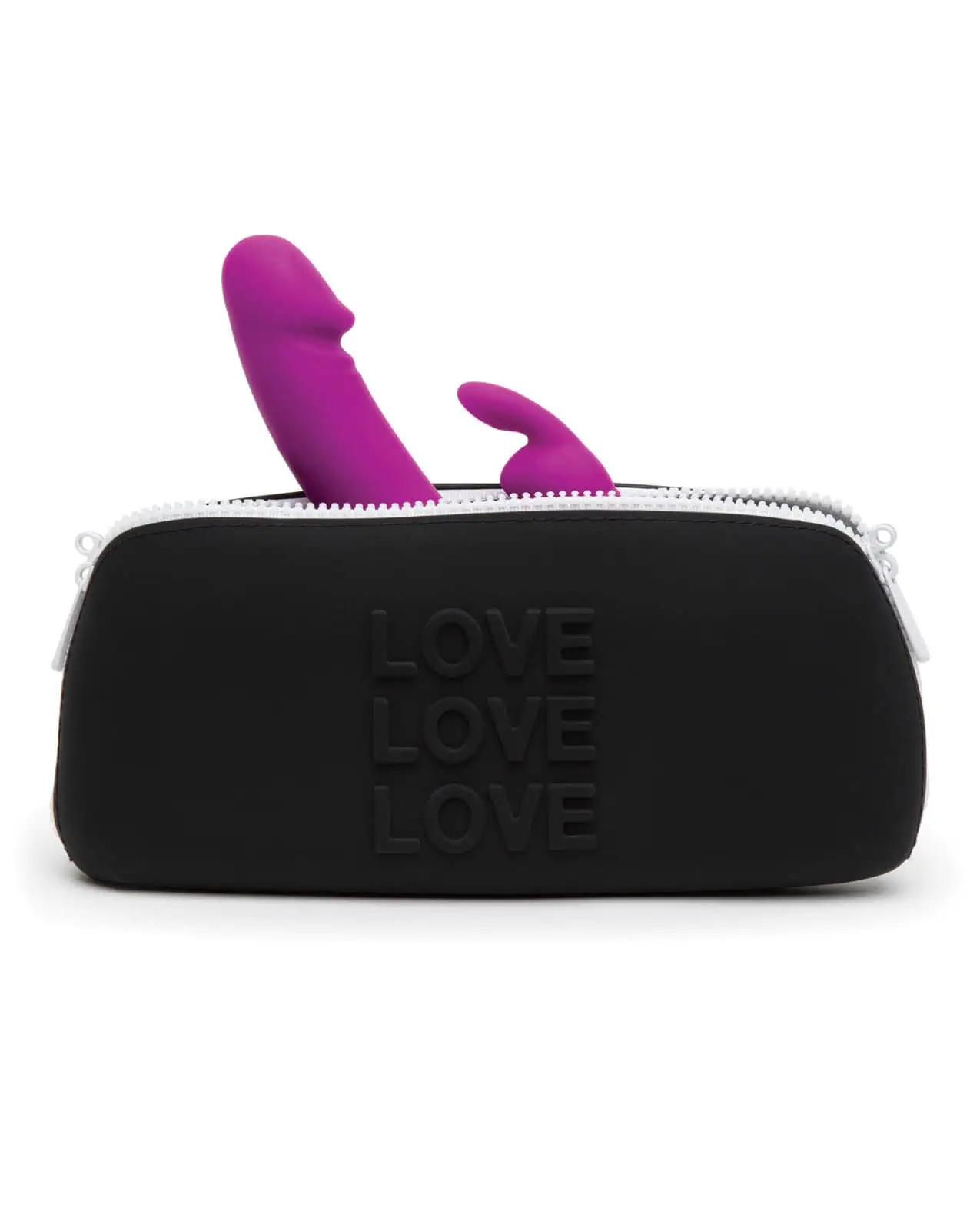 Happy Rabbit LOVE Storage Zip Bag Medium - Black - Image 6