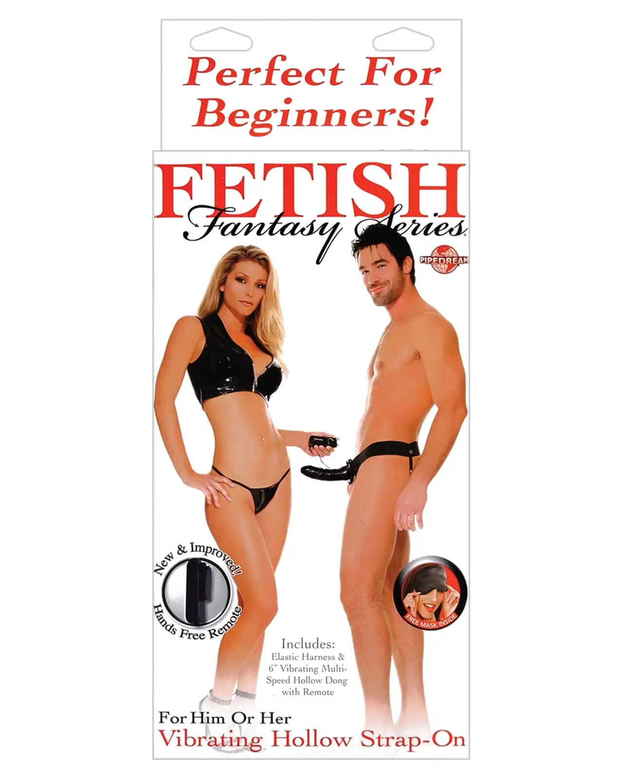 Fetish Fantasy Series for Him or Her Vibrating Hollow Strap On - Black - Image 3