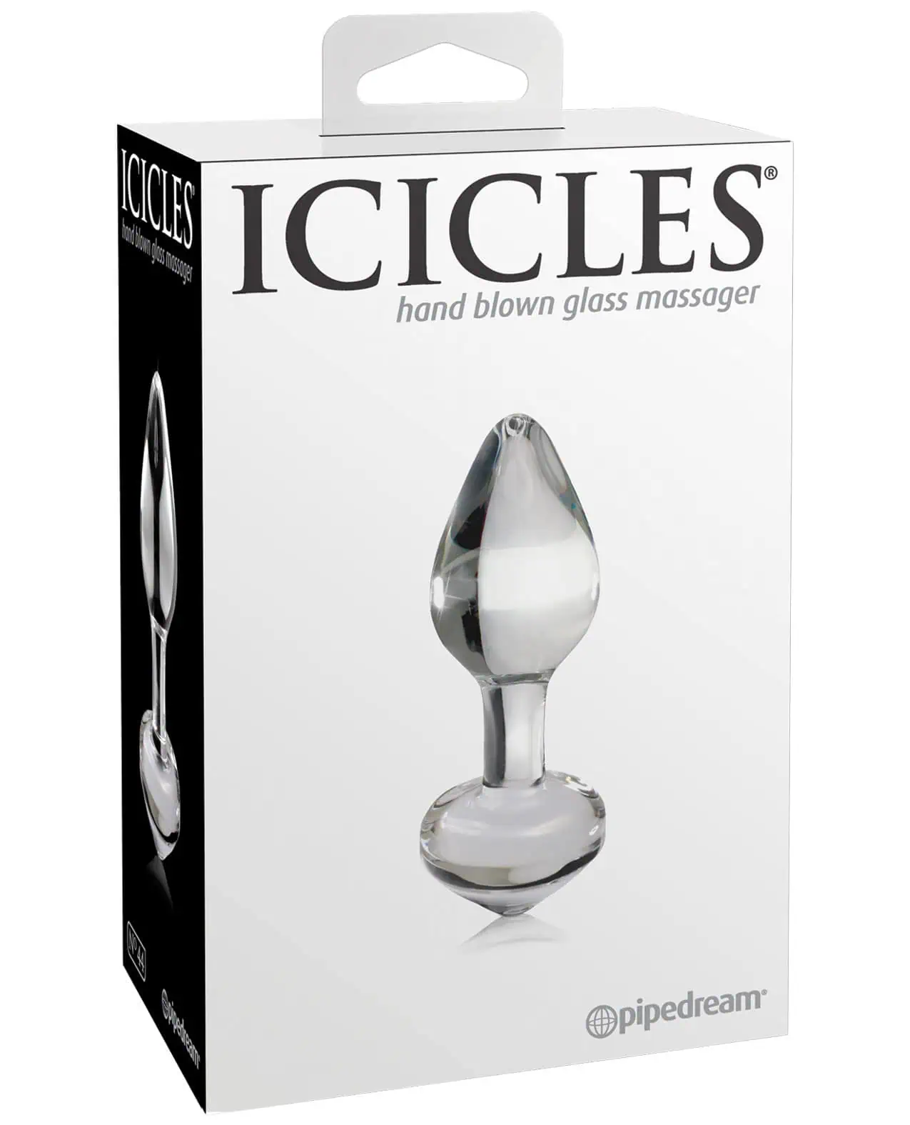 Icicles No. 44 Hand Blown Glass Butt Plug - Clear - Image 3
